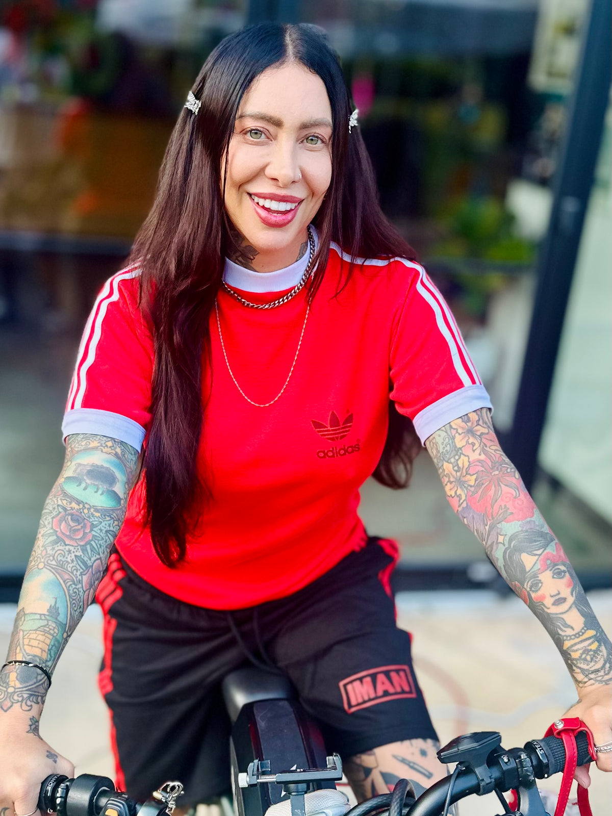 Black/Red Athletic Shorts