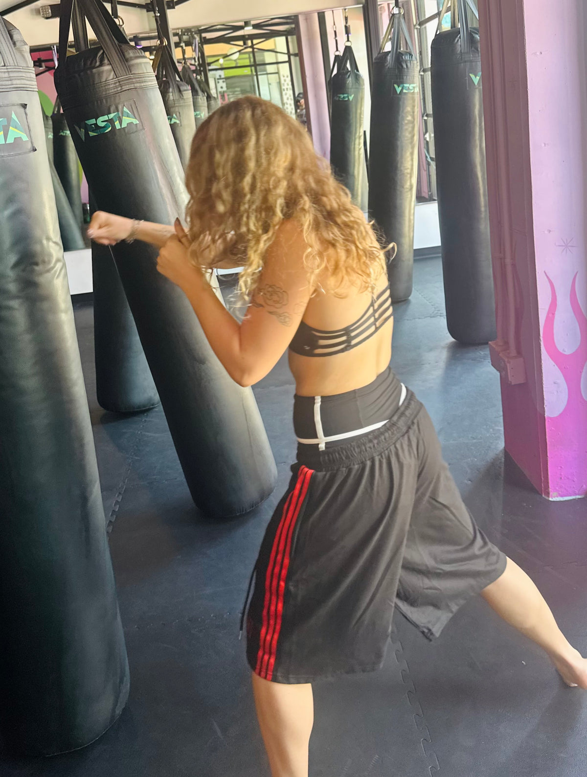 Black/Red Athletic Shorts