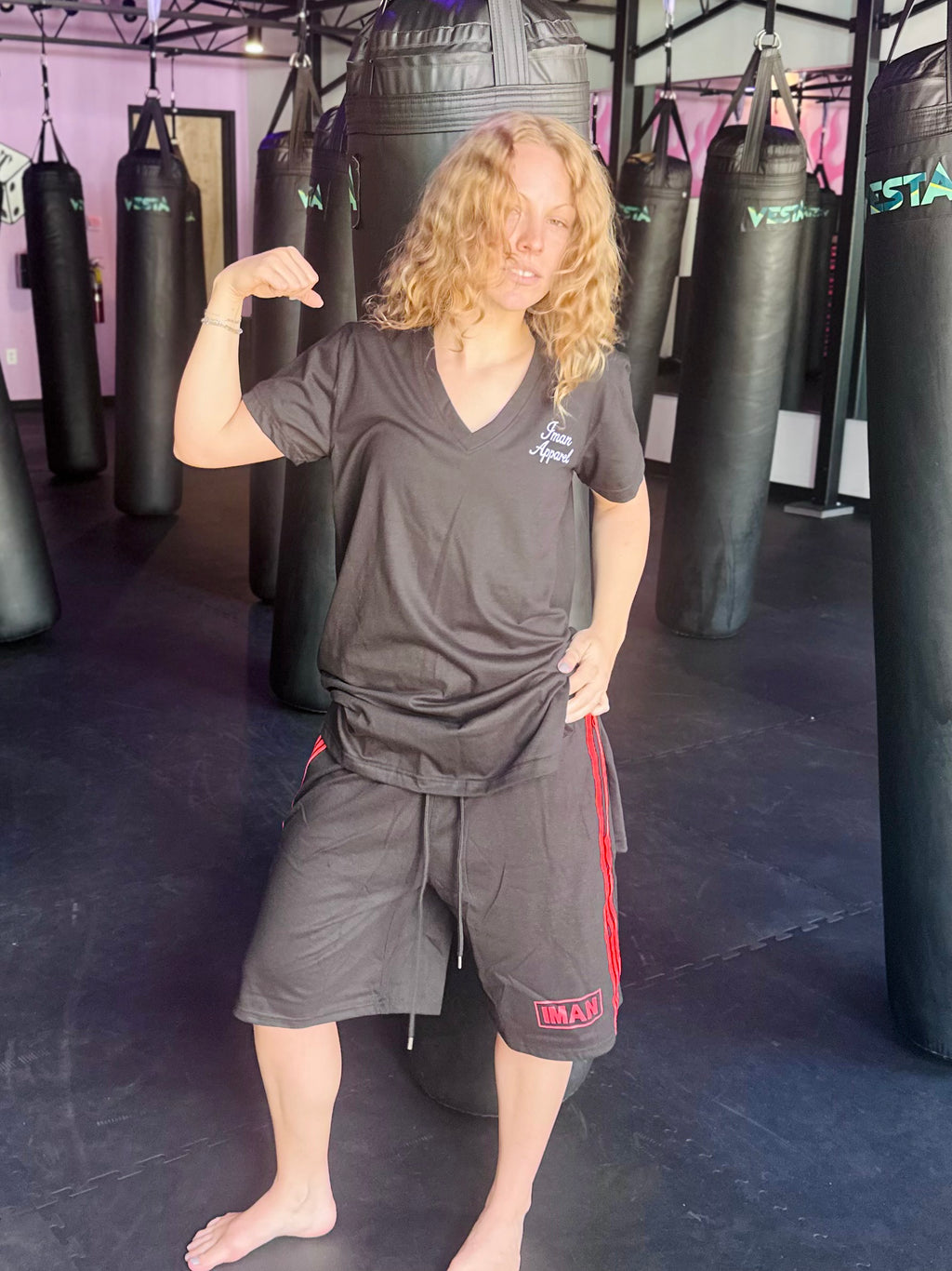 Black/Red Athletic Shorts