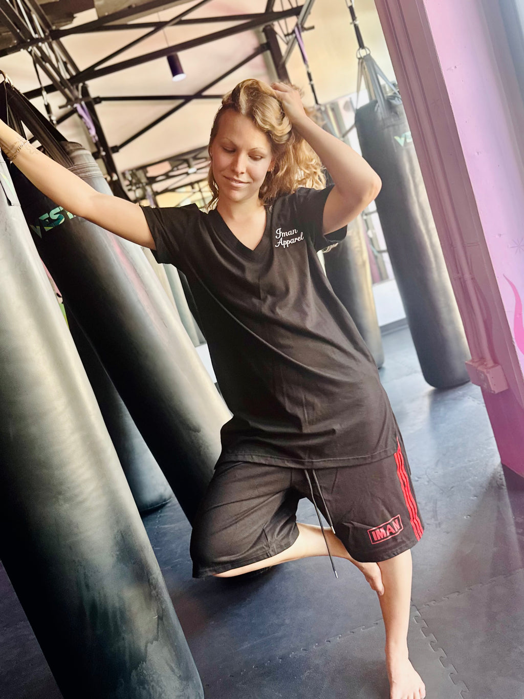 Black/Red Athletic Shorts