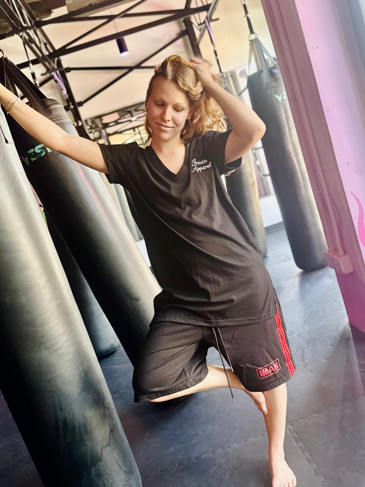 Black/Red Athletic Shorts