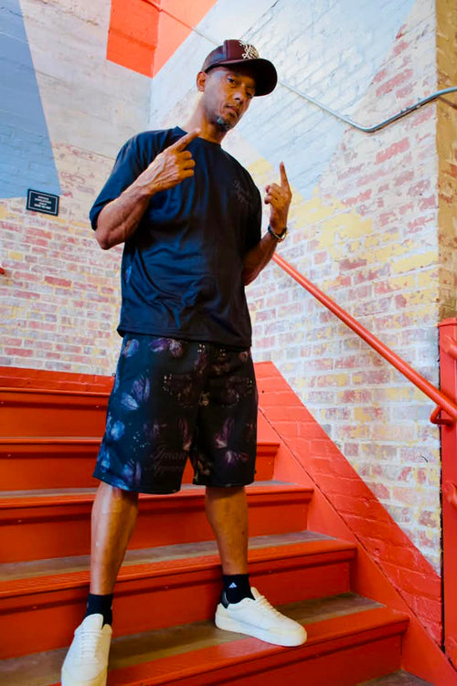 Black Butterfly Shorts